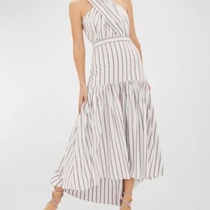 Striped Halter Maxi Dress